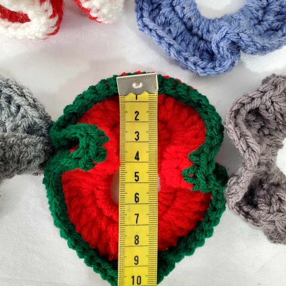 Lot Of 10 Crocheted Hair Scrunchies Handmade - Picture 7 of 8